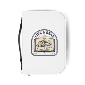 Live & Read His Promise Bible Cover | Scripture Design, Zippered Case