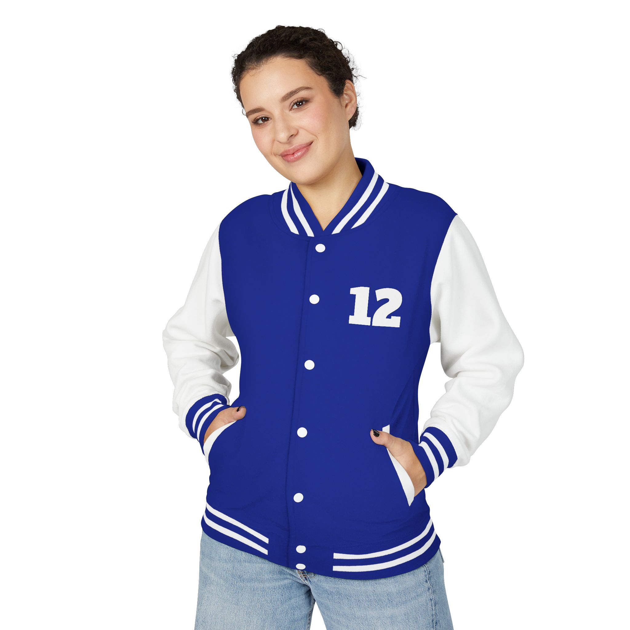 Varsity Jacket -Letterman Jacket with '12' Number - Image 3