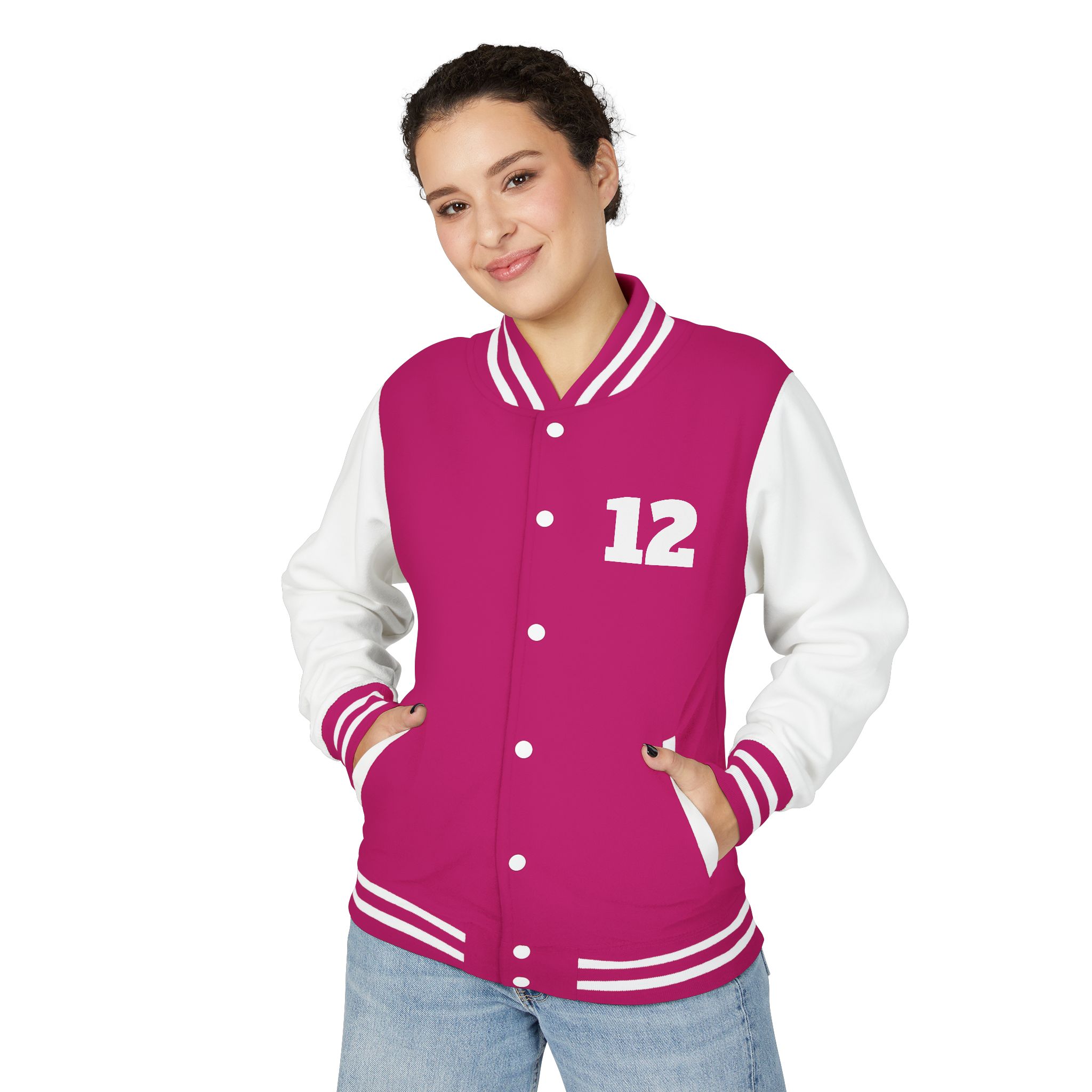 Varsity Jacket -Letterman Jacket with '12' Number - Image 15