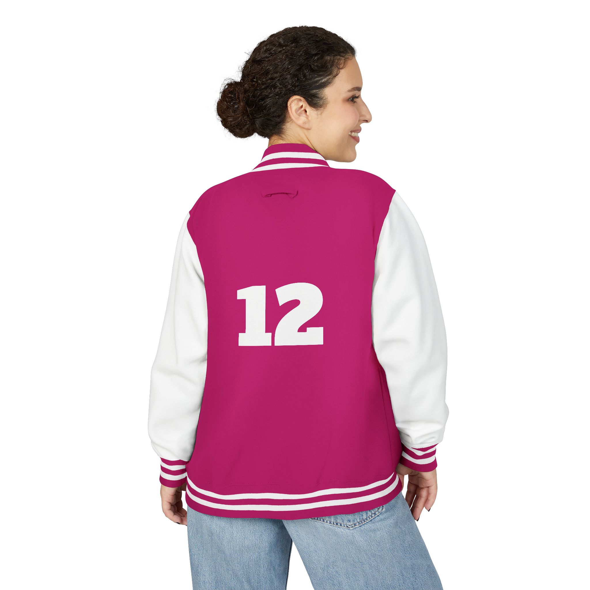 Varsity Jacket -Letterman Jacket with '12' Number - Image 16