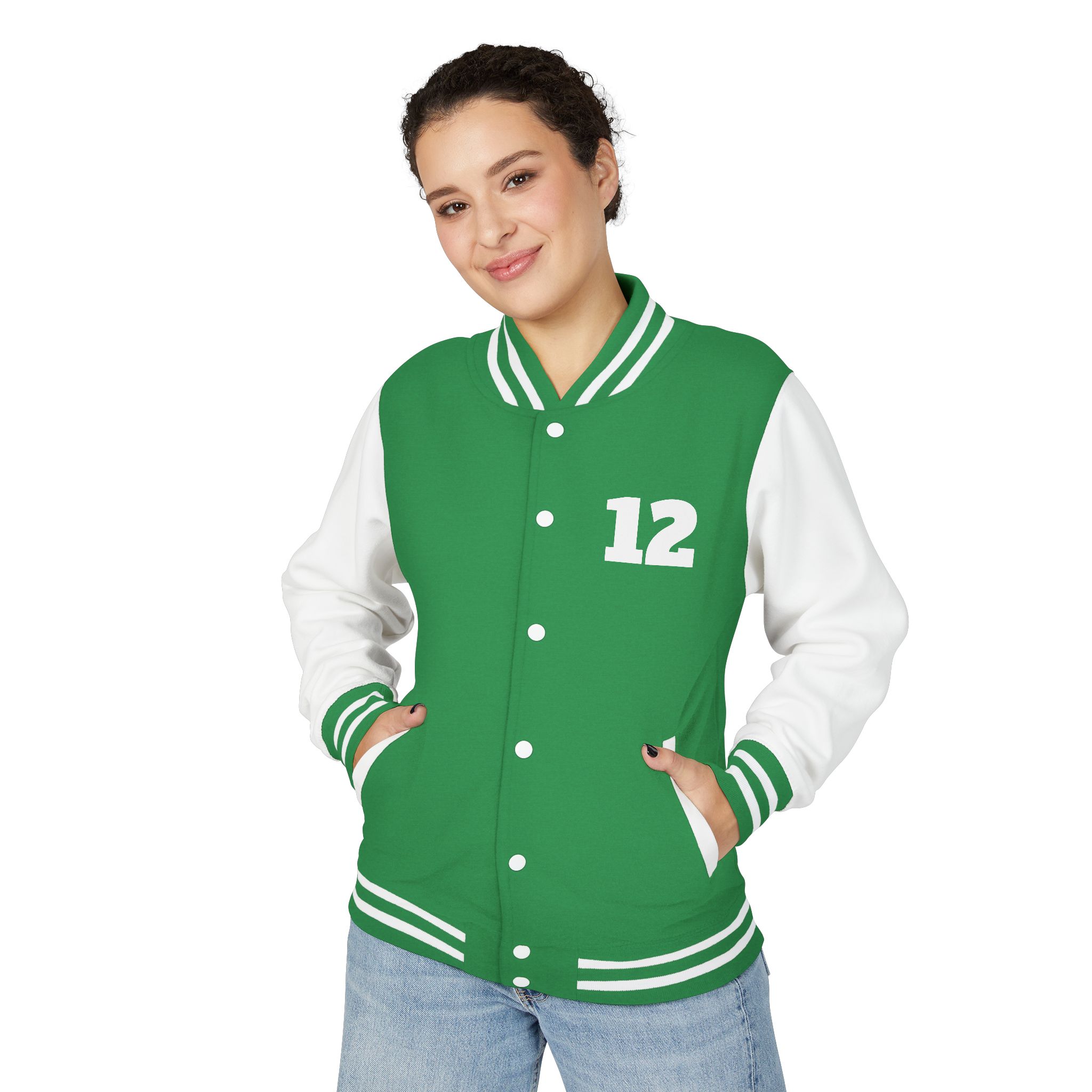 Varsity Jacket -Letterman Jacket with '12' Number - Image 35