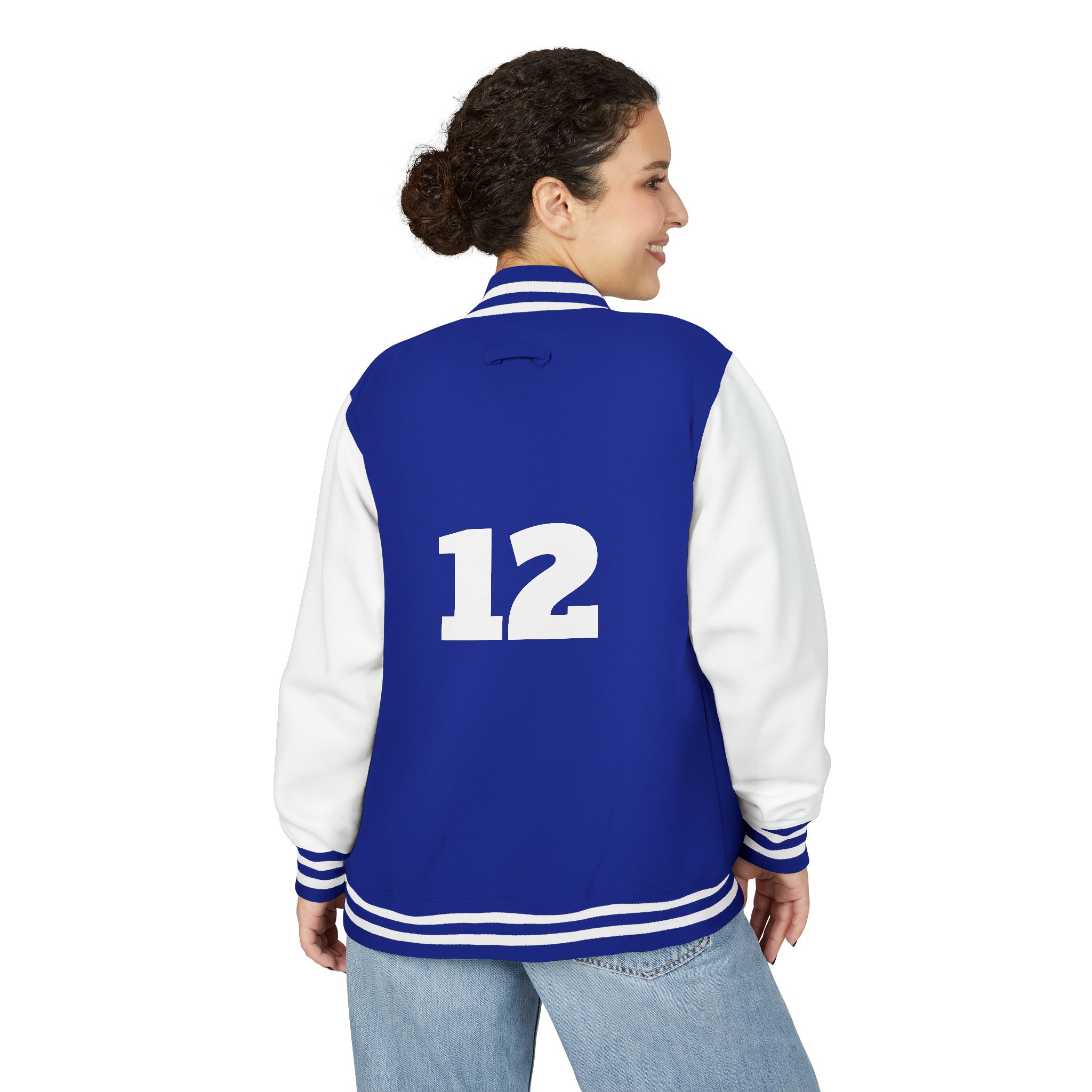 Varsity Jacket -Letterman Jacket with '12' Number - Image 4